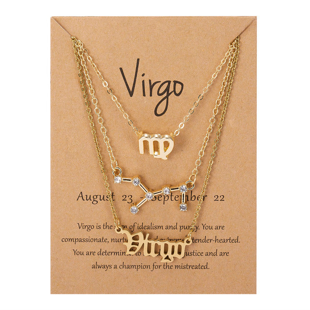 Zodiac Sign Pendant Necklace